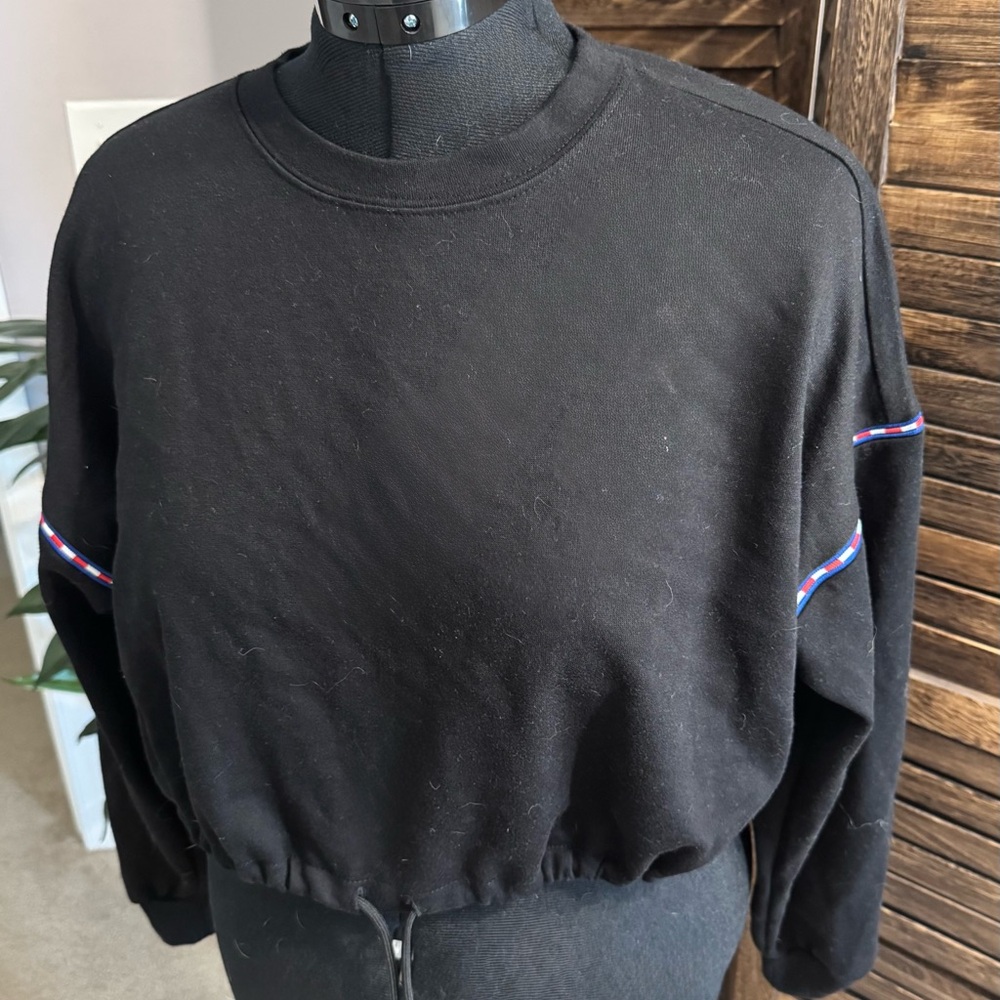 Forever 21 Black Sweater with Colorful Stripe Accents